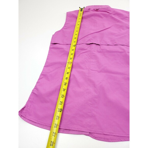 BANANA BOAT Topsail Island NC Sz S Sleeveless UPF 50 Button Shirt Pink - Picture 6 of 6